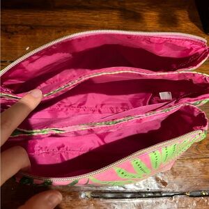 Pink and Green Women's Bag